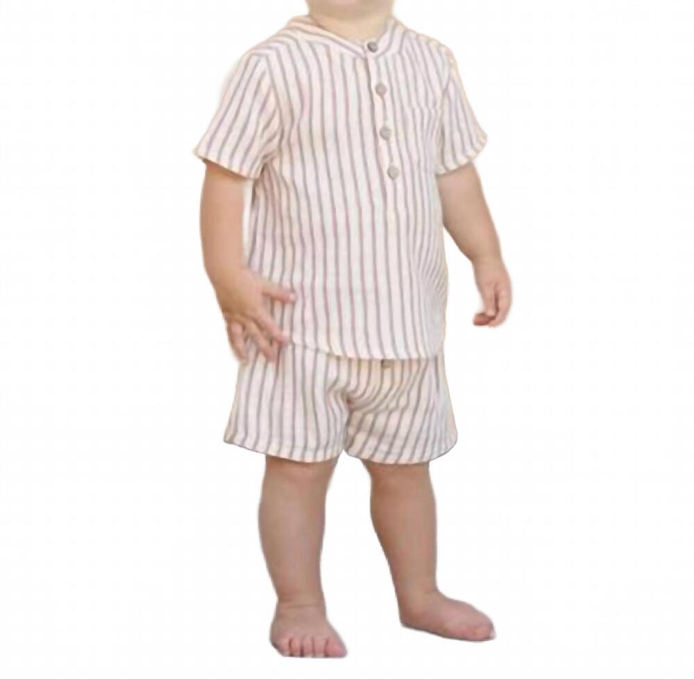 NEW QUINCY MAE boys woven shorts in vintage stripe